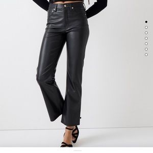 J.Crew high rise demi boot pant in faux leather